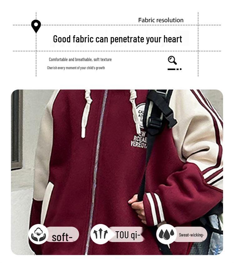 2024 Fashionable Girls' Baseball Jacket for Ages 10-14 - Perfect for Spring and Autumn