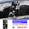 Dice Skull Car Sticker Auto B Pillar Waterproof Sunscreen Center Column Decor Cover Scratches Car Doors Pillar Decal Accessories