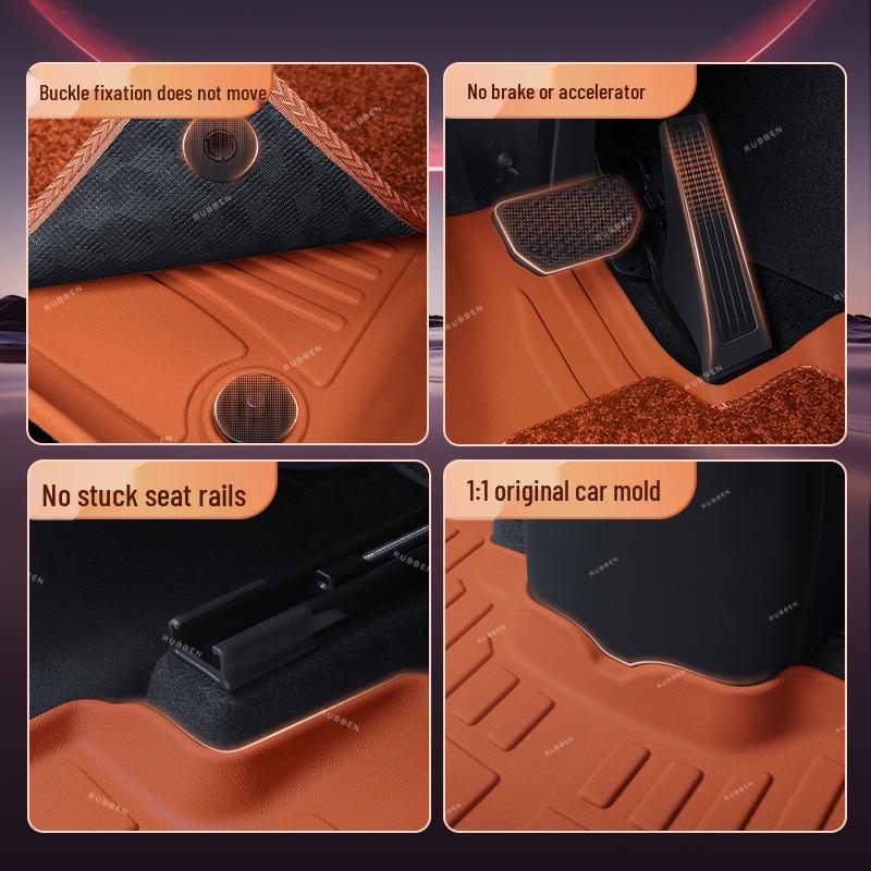 Deep Blue S05 Car Floor Mats: TPE Full Surround, Fits 26 Models, Customizable Car Accessories.