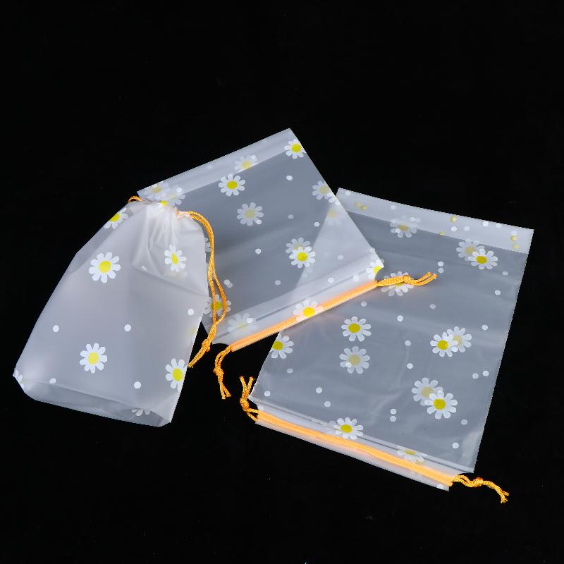20Pcs Transparent Waterproof Travel Cosmetic Bag Towel Socks Plastic Drawstring Storage Bag Bathroom Transparent Beach