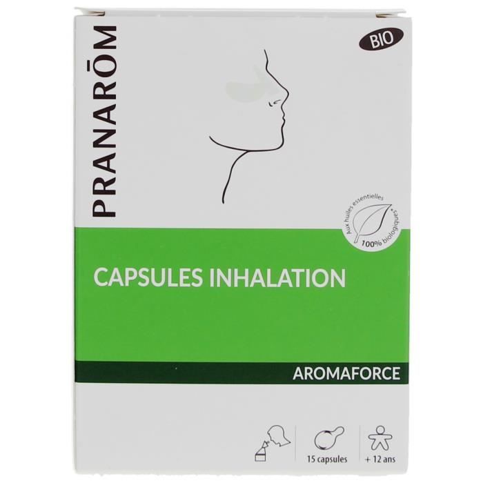 Pranarôm Aromaforce Capsules Inhalation Bio Boîte de 15 Mono-Doses