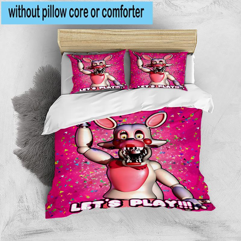 3PCS Five Nights Teddy Bear 3pcs Bedding,Including 3PCS Duvet Cover And 2pcs Pillowcases Perfect for Christmas,Ideal for Bedroom, Dormitory