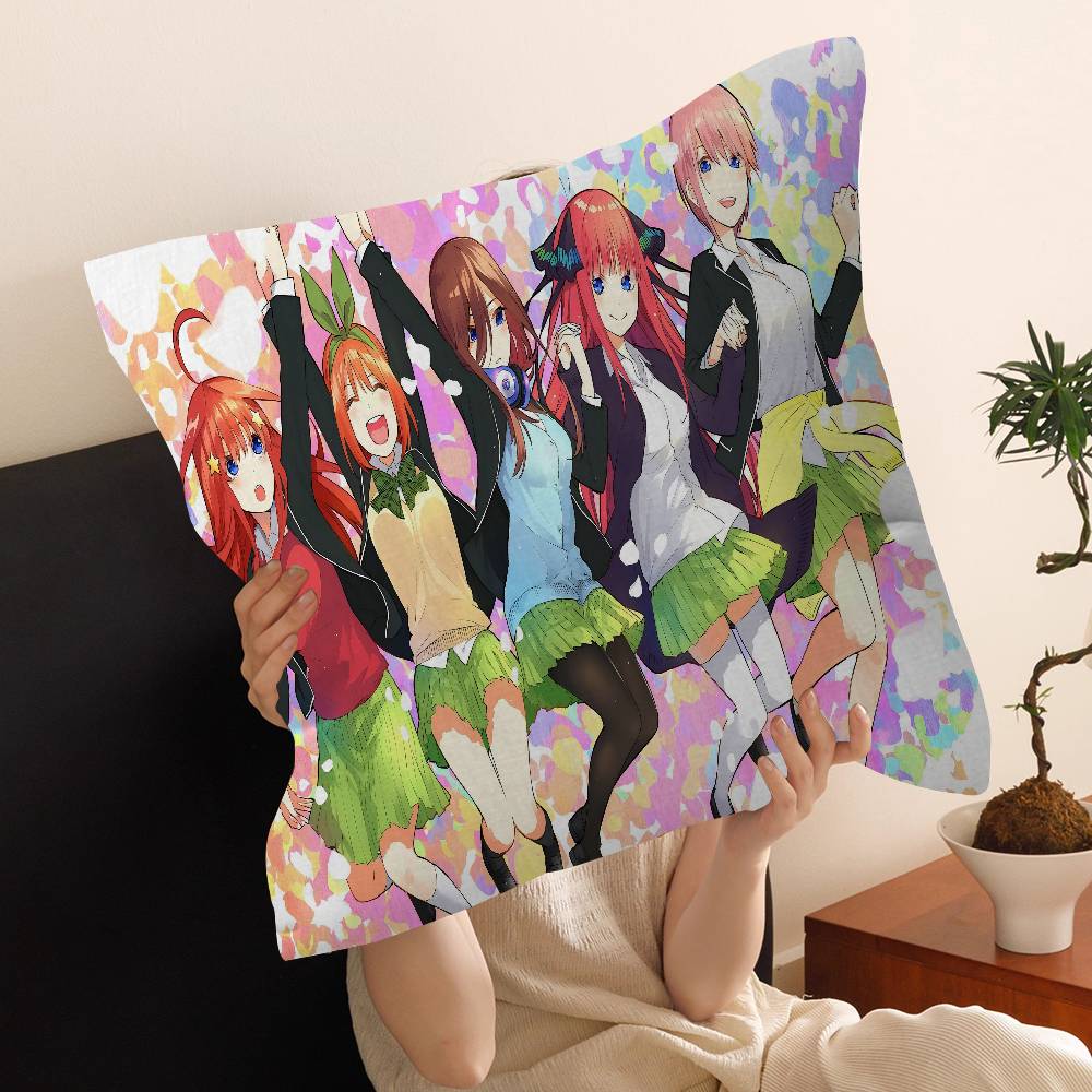 Anime The Quintessential Quintuplets Pillow Gift Home Office Decoration Bedroom Sofa Car Cushion Cover case 45x45