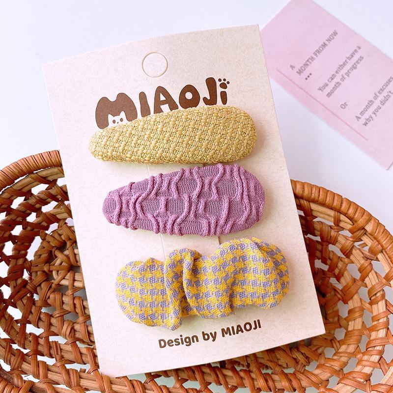 Winter Korean Fashion Cloth Hairpins Women Girls Hair Clips Pin Barrettes Accessories Hairgrips Headdress Headwear Ornament