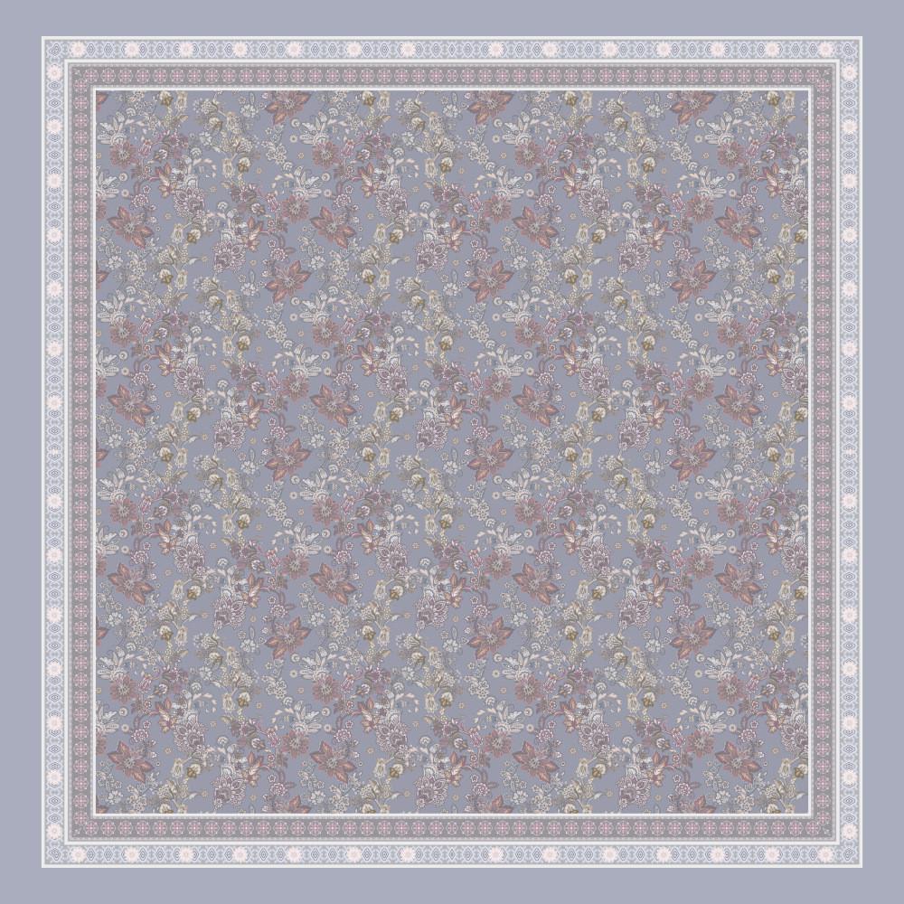 

Bali Fabric Print 110cm Square Scarf With Warmth Sunshade Dustproof For Casual Wear 16