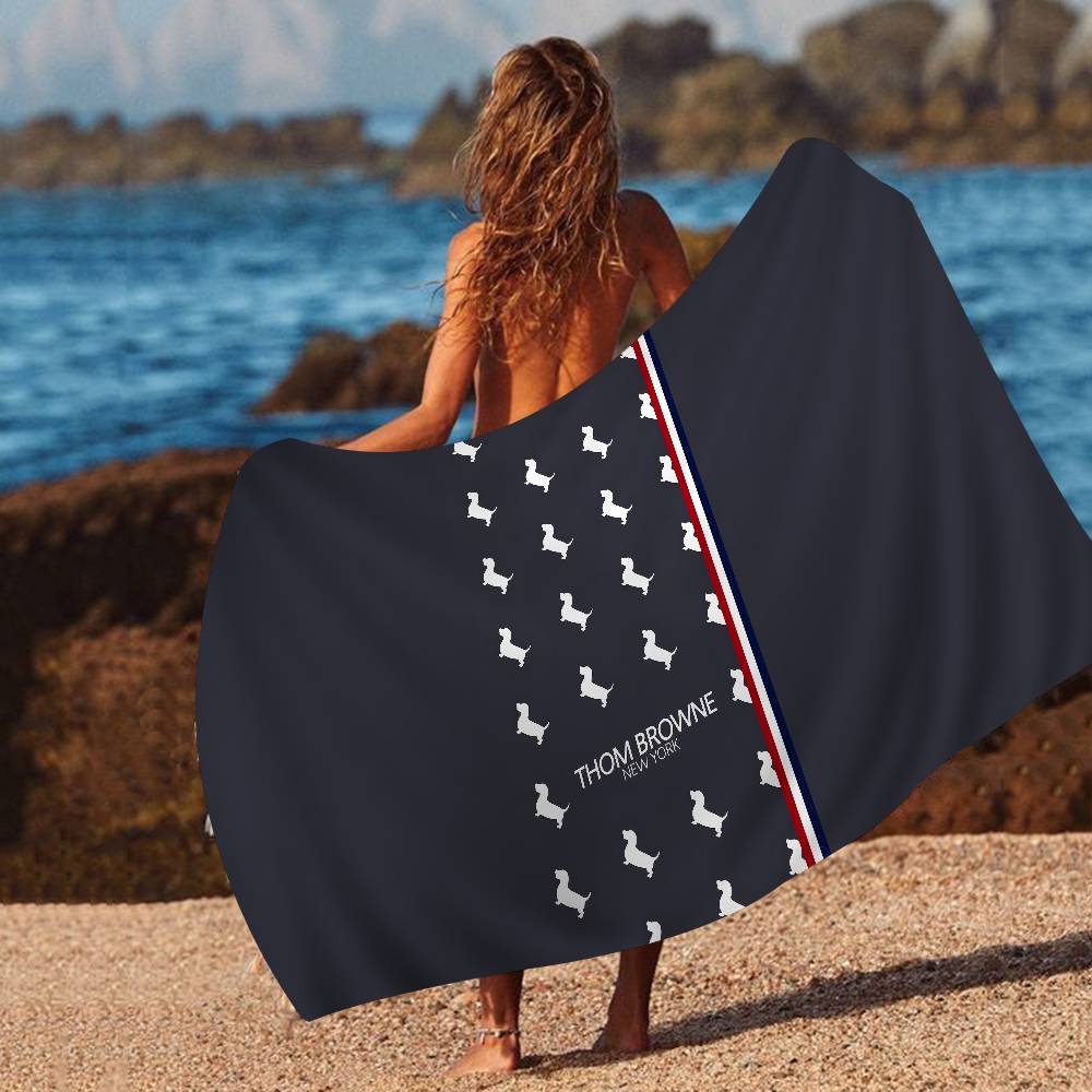 Fashion Brand T-Thom B-Brown Bath Towel Microfiber Soft Water Absorbing Breathable For Girl Kids Decorative Cartoon Beach Towel