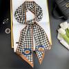 Simulated Silk Scarf, High-end Women's Headband, Decorative Scarf, Streamer, Fresh Color Matching, Rhombus Small Scarf, Headband.