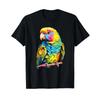 Colorful Parakeet Bird Lover Tie Dye Budgerigar Budgie T Shirt Vintage Breathable Designer Clothes Homme