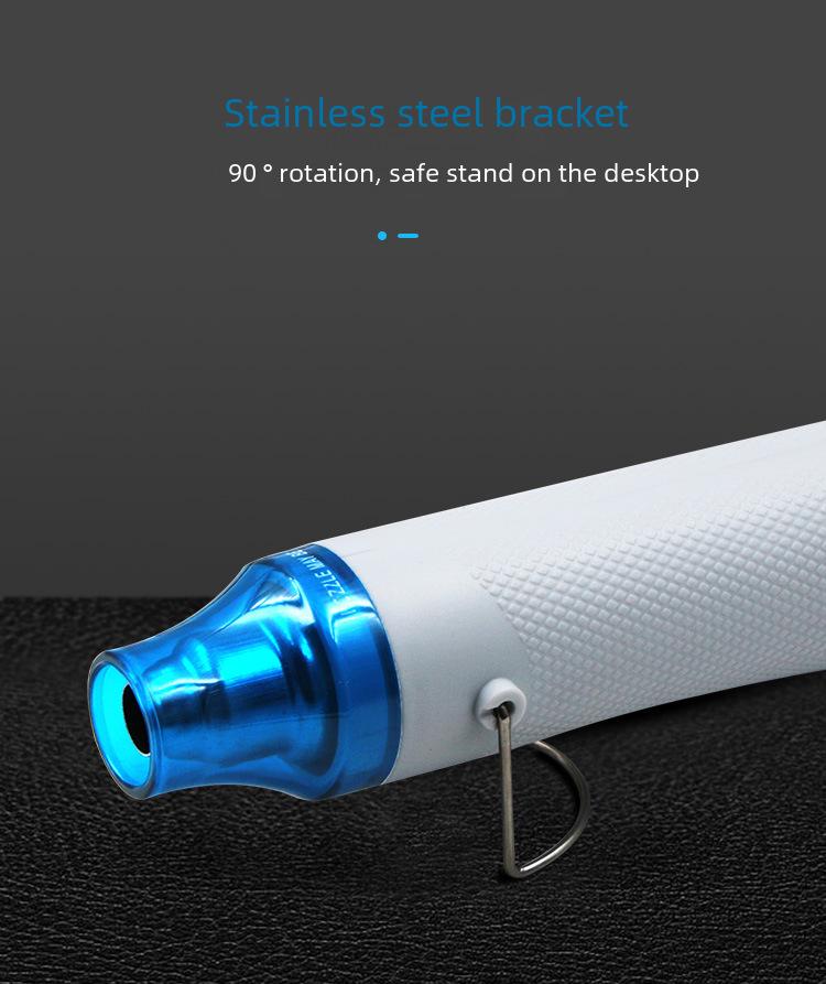 220V Round Plug Heat Gun for DIY Rubber Stamps, Heat Shrink Sheets, and Soft Clay Modeling