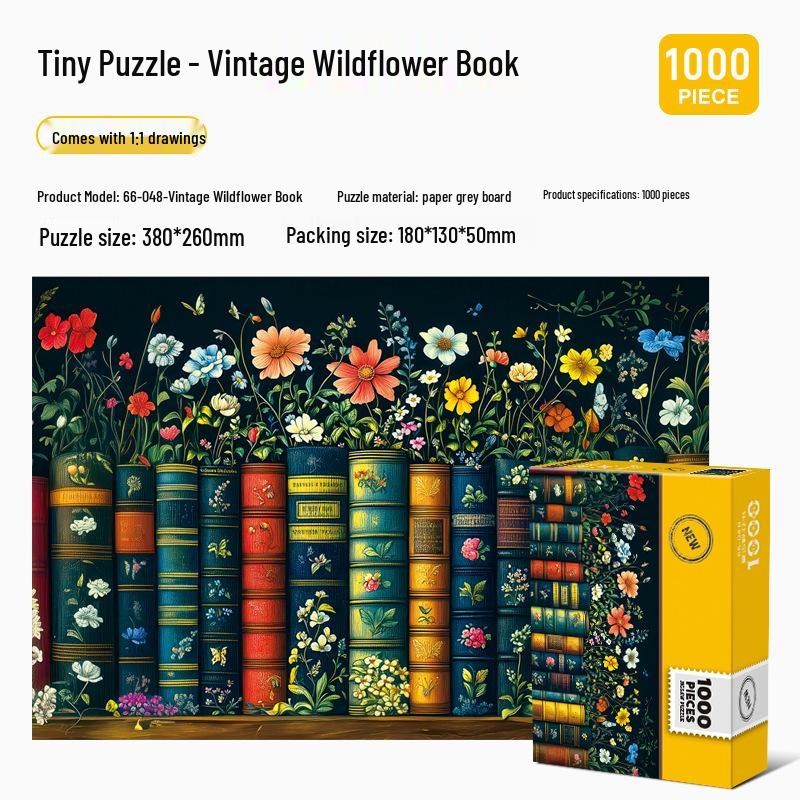 1000-Piece Cartoon Jigsaw Puzzle for Adults and Kids - Challenging Educational Stress Relief Toy Gift