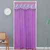 Double Layer Bedroom Partition Sheer Curtain with Strap Entrance Curtain Door Drapes  Privacy