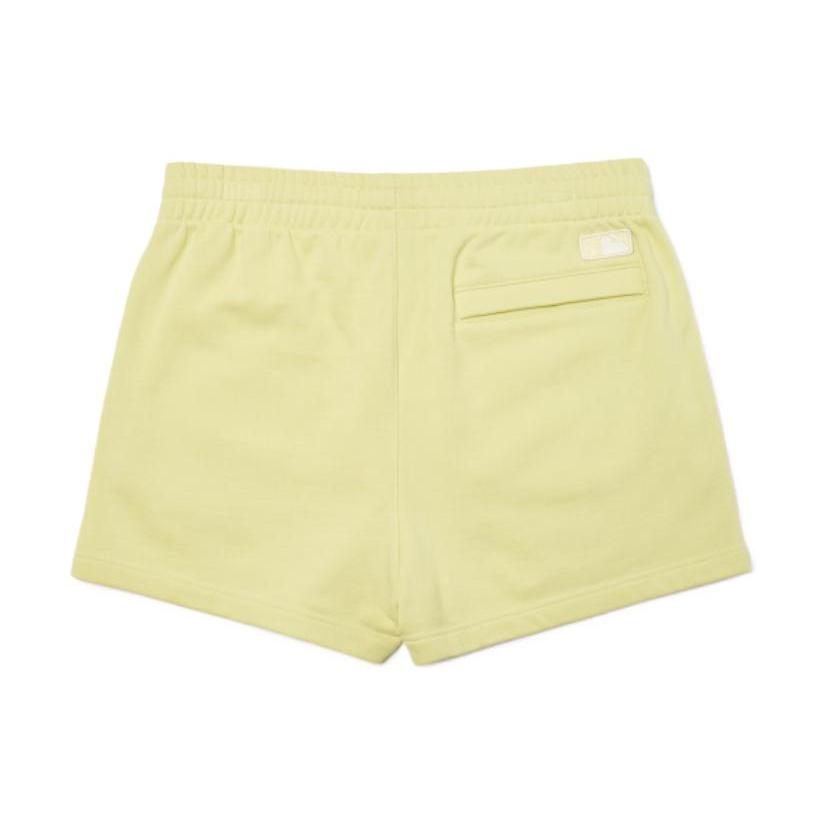 New MLB Mlb Base Logo Casual Shorts Women's Yellow 3FSPB0323-50YEL