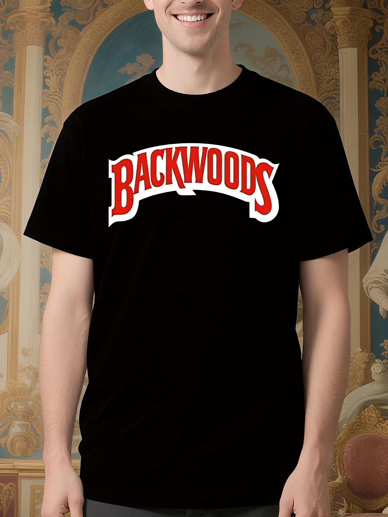 BACKWOODS Heavyweight Cotton Tshirt - Black Tee with Red ... XXL