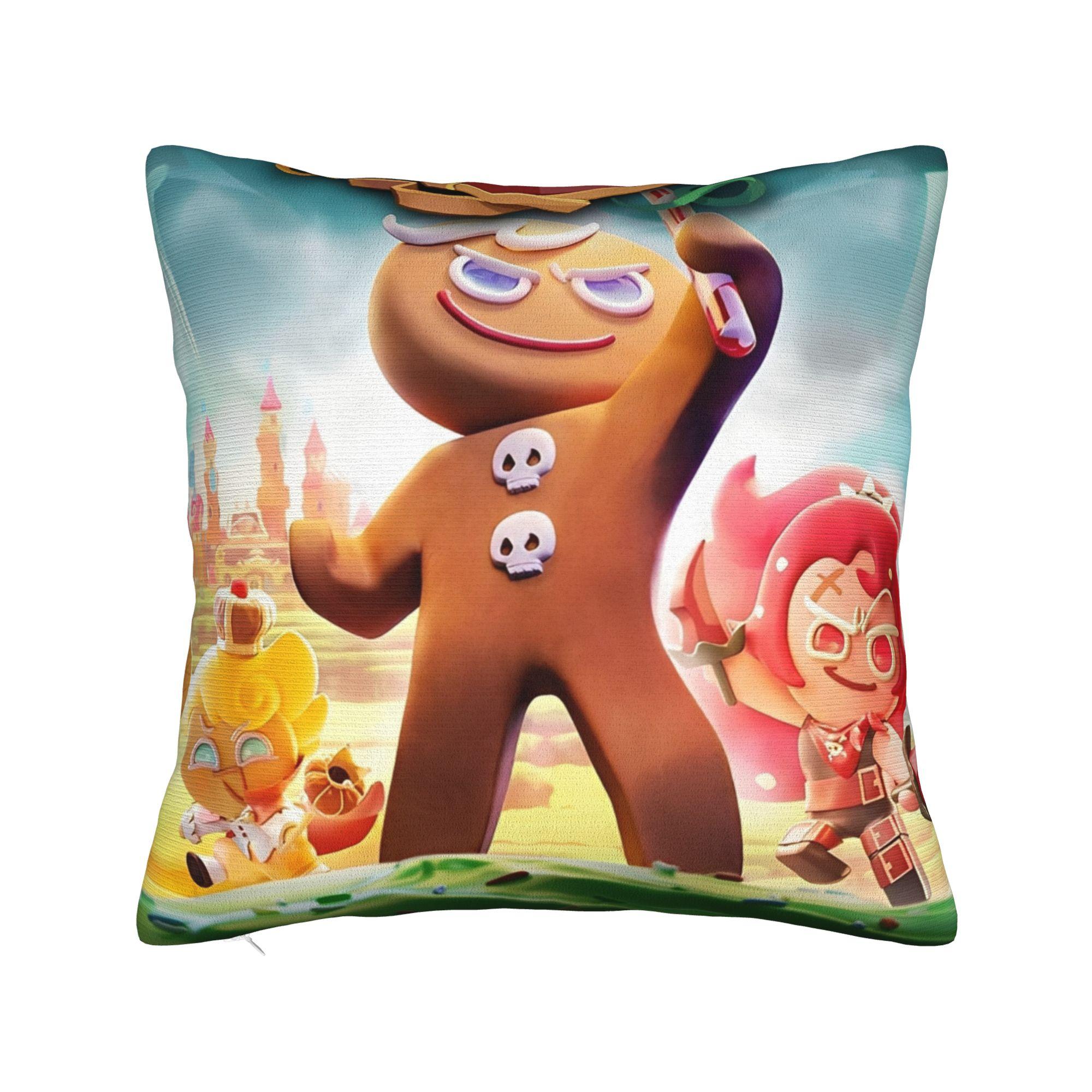 Cookie Run Kingdom Наволочка с принтом товара Наволочка декоративная Видеоигры Чехол на подушку-игрушку Чехол на диван Разные размеры 12x12Inch