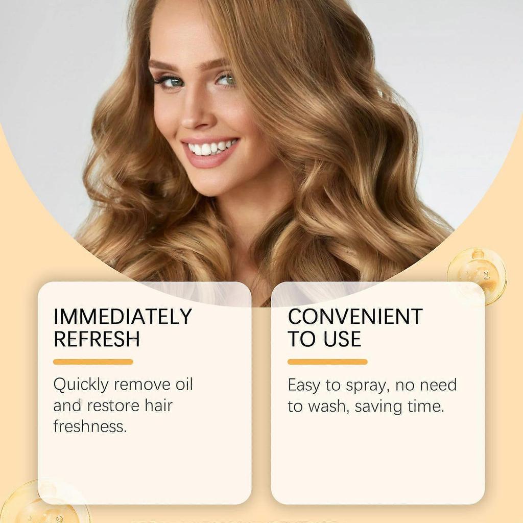 Kein Auswaschen Trockenshampoo für trockenes Haar Erfrischendes Reparatur-Haarspray gegen Frizz Weich Glänzend Kein Auswaschen Spray 60