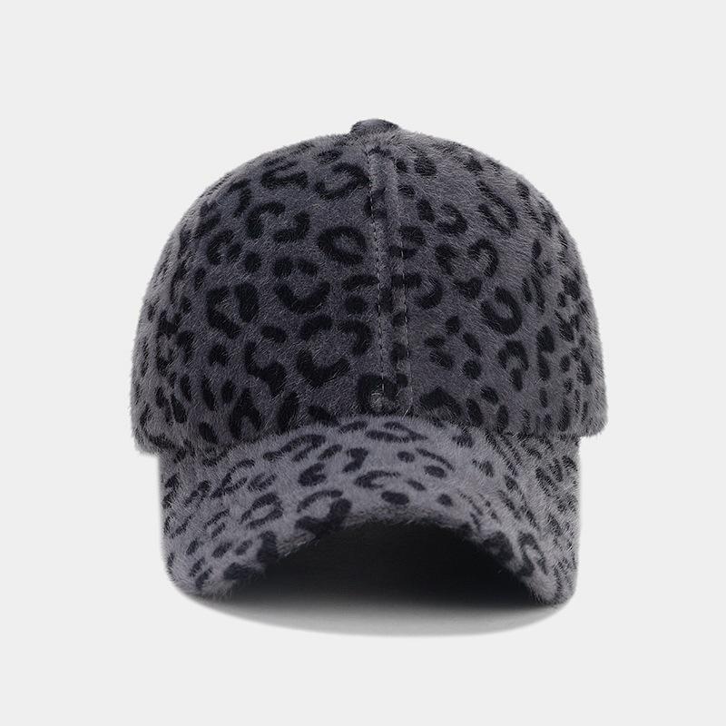European and American Fashion Trends, Leopard Print Baseball Caps, Female Face Caps, Outdoor Sunscreen Visors, Warm Hats, Tide