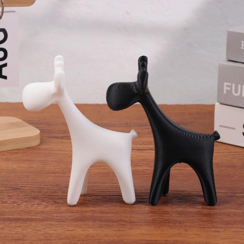 Modern Minimalist Deer Statue Elegant Stag With Large Antlers Cute Animal Decoration For Home Christmas Tree Shelf Birthday Gift