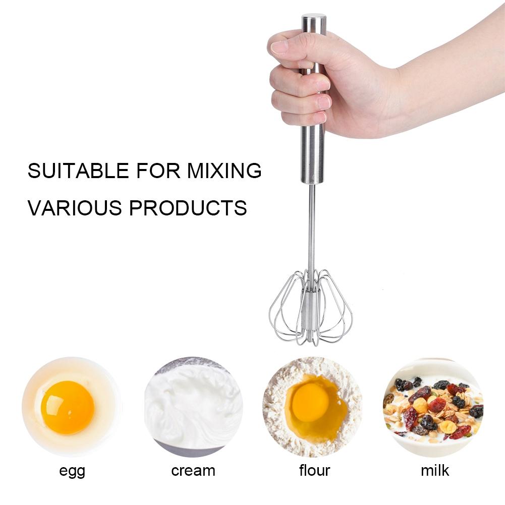 Semi Automatic Stainless Steel Egg Beater Mixer Blender Milk Frother Kitchen Utensils(K3328#A (S) )