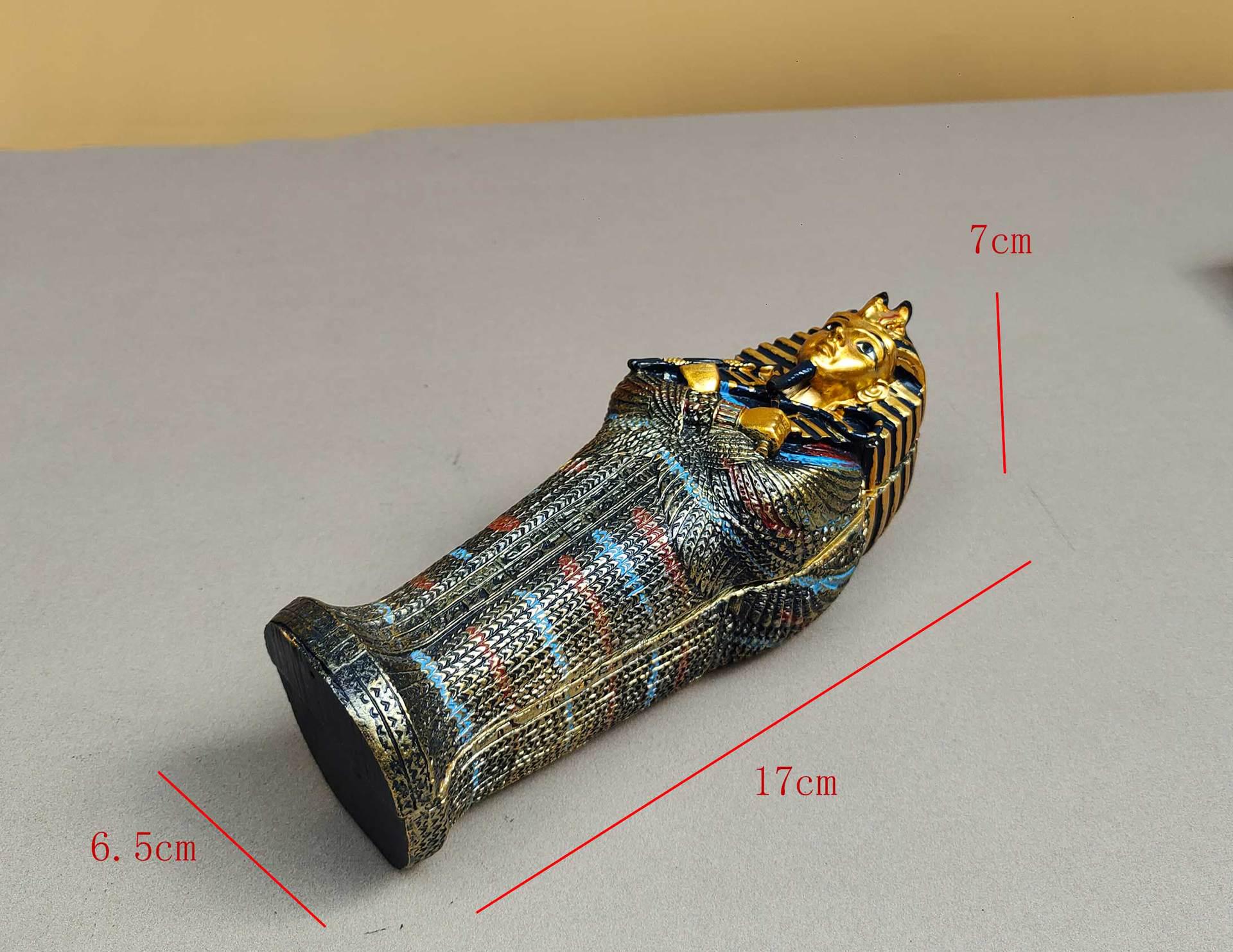 Egyptian Mummy-Themed Pharaoh Resin Decor