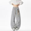 American Lazy Plaid Casual Scimitar Pants Men's Autumn Tide Ins Wide-leg Pants Loose Couple Casual Trousers