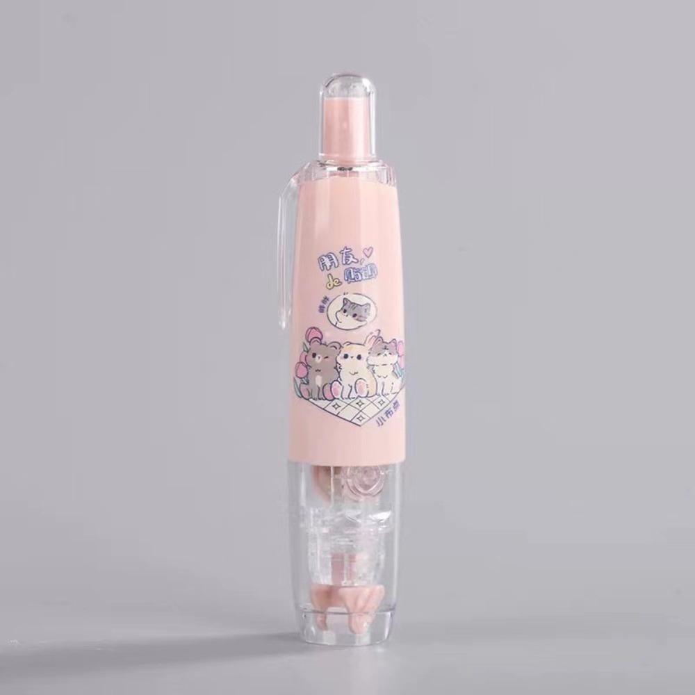 Pen Style Cartoon Double-sided Tape Refillable Roller Glue Tape Cartoon Press-On Dot Glue  Ledger