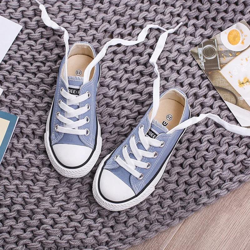 Children's Canvas Shoes for Girls  Boys able Candy-Colored Casual Shoes Kids' Sneakers Student Low-Top Boots Comfortable