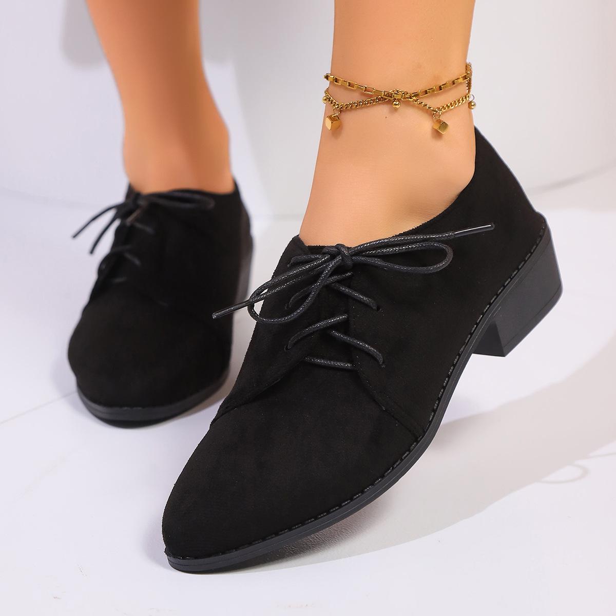 

Large Size Single Shoes Women S Autumn And Winter Retro Leopard Print Fashion Short Boots Wholesale 42 чёрный