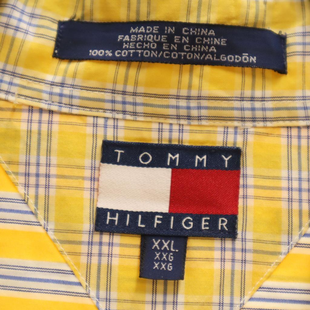 Tommy Hilfiger 90s Old Flag Tag Striped Pattern Short Sleeve Button Down Shirt Men's Used