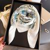 2026 New Floral Printed Square Scarf Women's Spring and Summer Polyester Fiber Scarf Fashion Bag Ribbon Hair Bands Bandana
