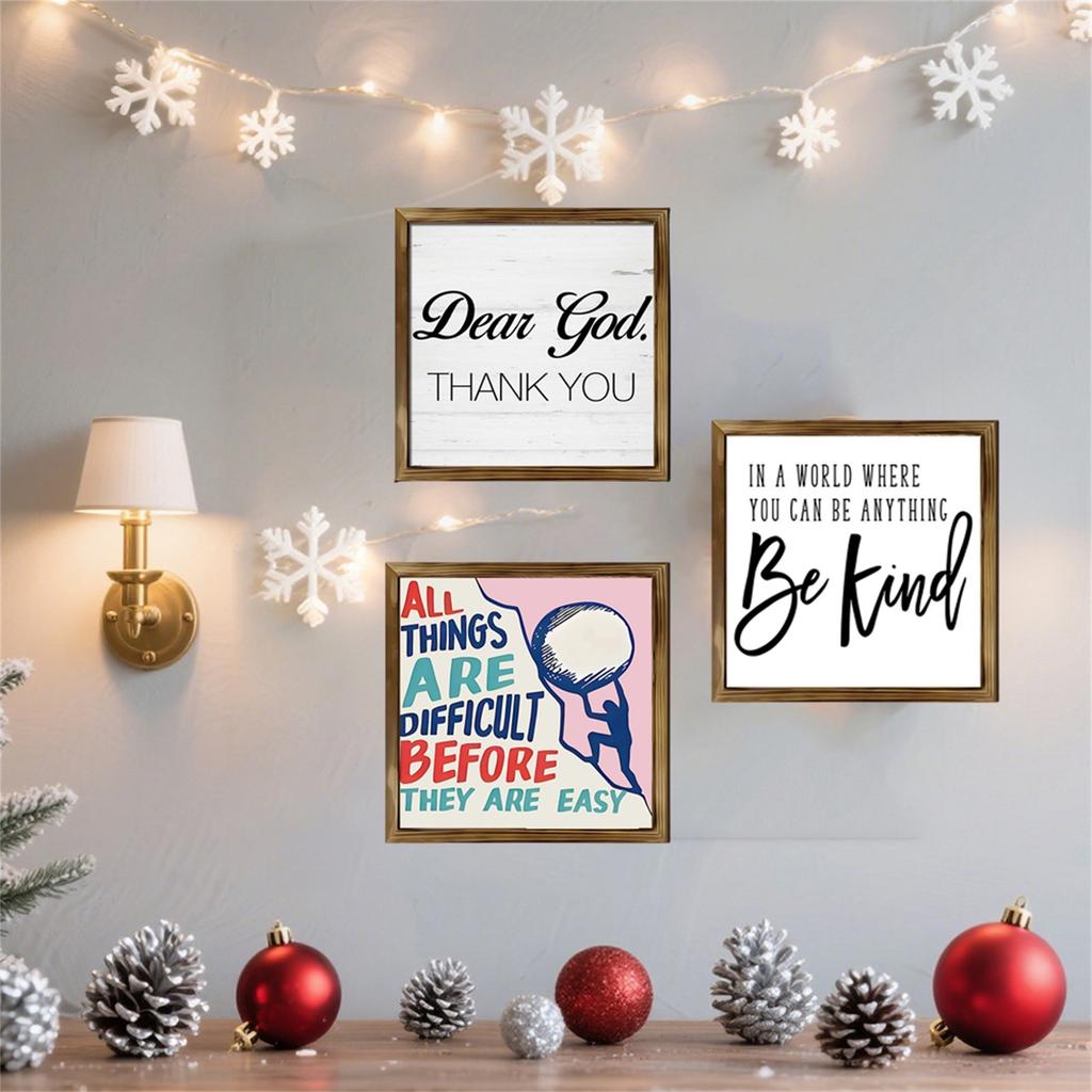 Double Layer Wooden Photo Frame Living Room Desktop Restaurant Wall Background Decoration