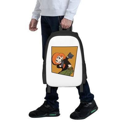 Kim Possible - Plecak szkolny w stylu komiksowym Plecak na dzień wędrówki Podróżny plecak na dzień dla mężczyzn Kobiet Modny plecak na książki Torby na ramię