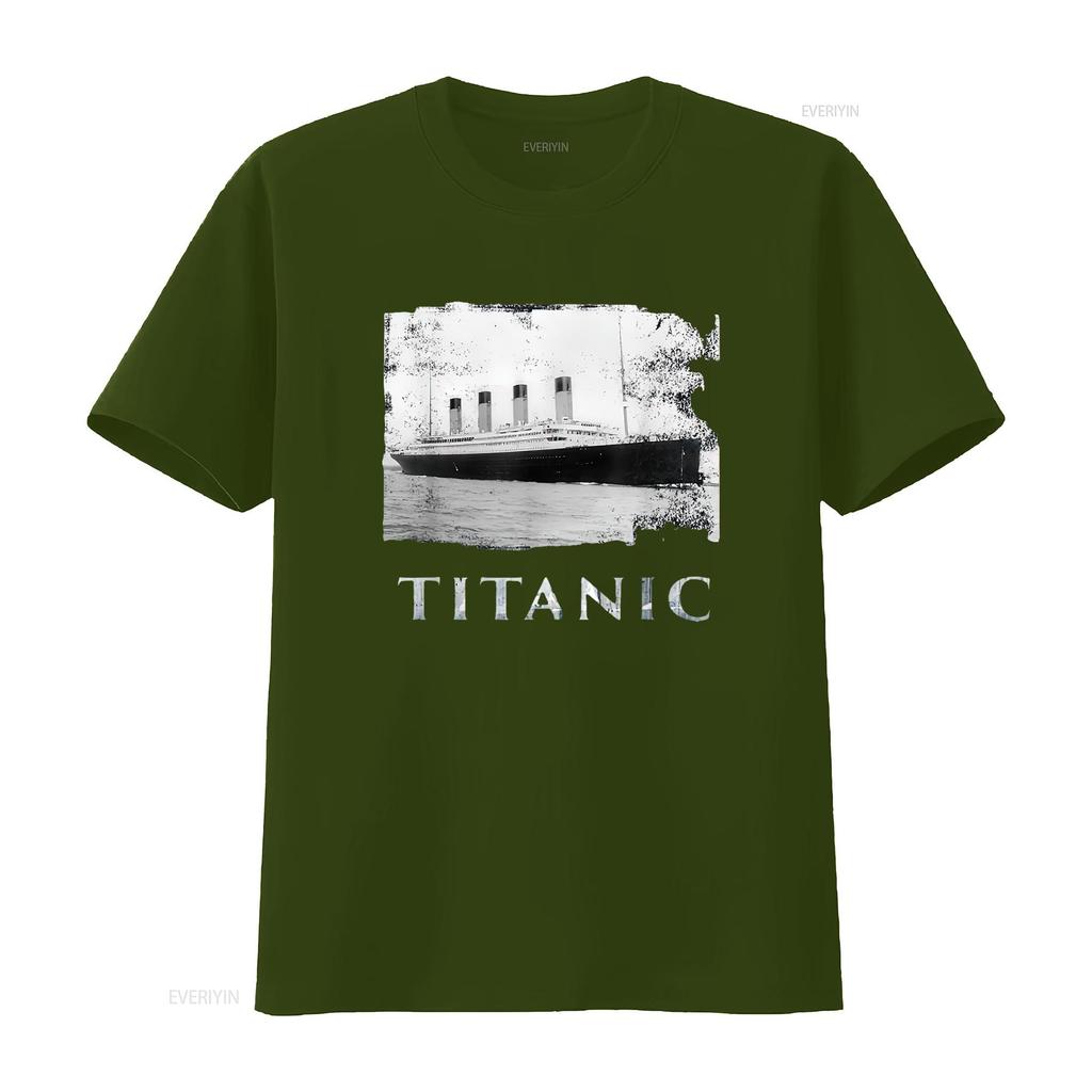 Titanic Sinking History Womens T Shirt Black vintage Washed Breathable fashion Stretched Comfortable graphic Casual Stylish