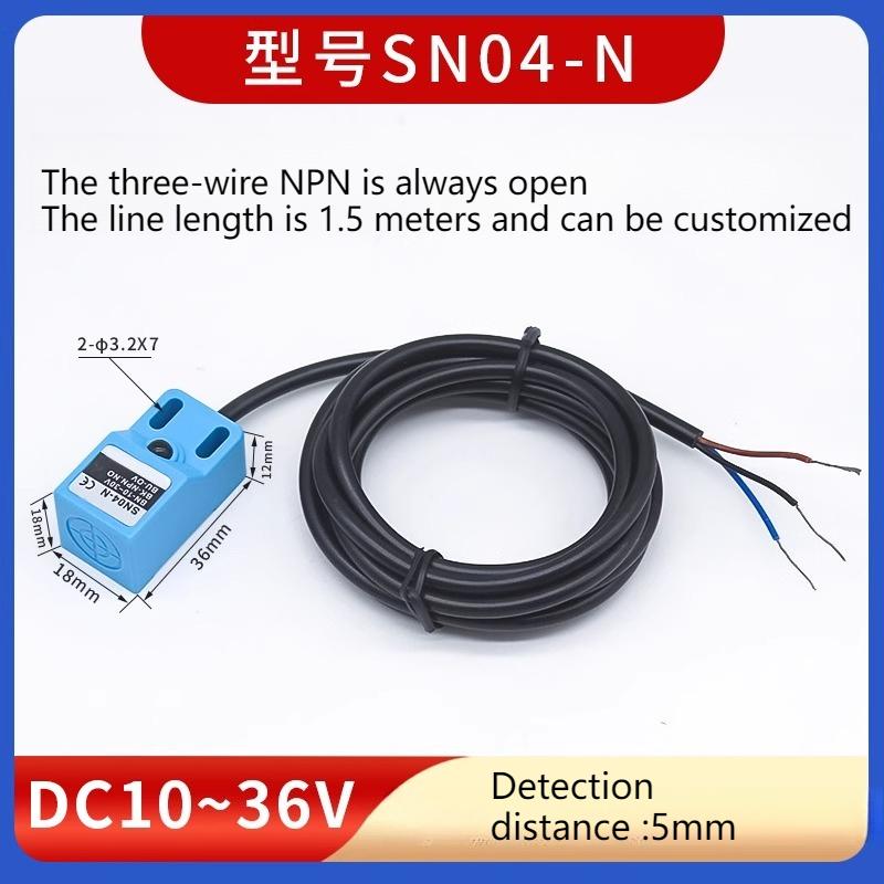 

Waterproof proximity switch metal sensor SN04-N three-wire NPN normally open 10-30VDC