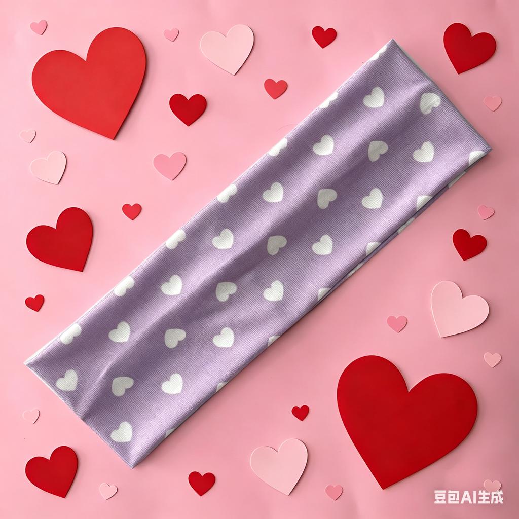 JYSP Fashionable and Versatile Sports Headband New Heart Print Wide Elastic Fitness Yoga Hair Band