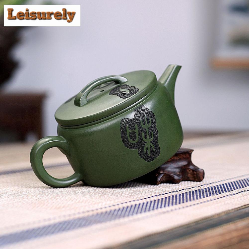 270ml Chinese Yixing Purple Clay Teapots Famous Handmade Tea Pot Raw Ore Green Sand Beauty Kettle Zisha Kung Fu Tea Set Teaware