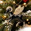 Lightweight Tree Ornaments for Holidays Black Goat Christmas Hanging Ornament, 2D Acrylic Festive Compact Restaurants Pendant, Decorative Car