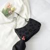 Borsa a Mezzaluna di Pregio Stampata dal Temperamento Delicato Borsa Quadrata Piccola con Catena alla Moda Borsa a Spalla Singola Multifunzionale da Donna