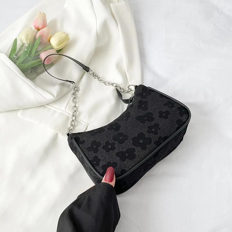 

Fashion Felt Shoulder Bags for Women Small Casual Underarm Bag Female Hand Crossbody Bags for Women Purses and Handbags