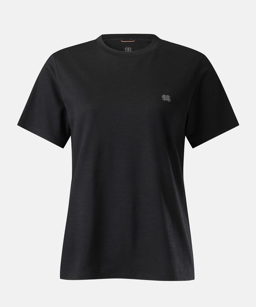 Koolongseupocheu Hero Women'S Merino Wool Short Sleeve Round T-Shirt Jktcx26056Blk