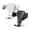 Universal Leather-Textured Air Vent Rotating Car Phone Holder with Gravity-Sensing Lock
