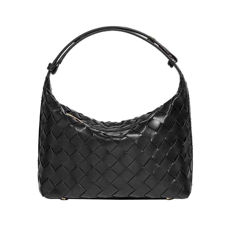 Тканая сумка через плечо, Кожаная сумка-ланчбокс, Модная и высококлассная, Сумка под мышкой, Сумка через плечо