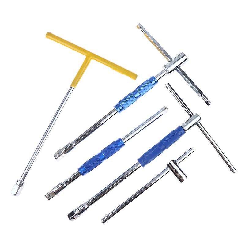 High Quality! Multifunctional T-Handle Socket Wrench Set Interchangeable Sockets And Lever Bar Hand Tool Repair