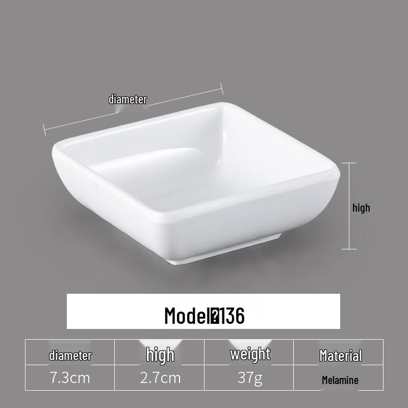 Thickened Round Melamine Dipping Sauce Dishes, 10-Pack