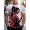 Summer Mens T-shirt Creative Cortoon 3D Printed Short Sleeved T-shirt Fashionable Comfortable Soft Breathable Large Loose T-shirt