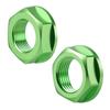 NICECNC Front Rear Wheel Axle Nut Screw Aluminum 2PCS For KAWASAKI KX125 KX250 KX450 KLX450R KX 125 125F 250 250F 450F KLX 450R
