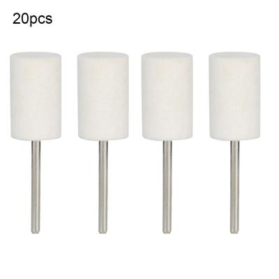 20pcs Professional 2.35mm Shank Wool Polishing Wheel Cylinder Shape Buffing Wheel Jewelry Polishing Jewelry Making