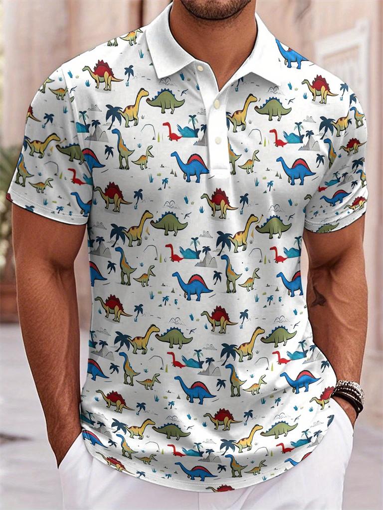 Men Hawaiian Pineapple 3D Print Polos Man Casual Short Sleeve Breathable Streetwear Fashion Summer Beach Top Outfit