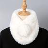 New Polyester Imitation Rabbit Fur Windproof Scarf for Women Winter Thickened Plush Warm Custom Scarf