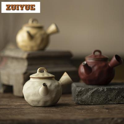 130ml Τσαγιέρα από Χοντρό Κεραμικό Χειροποίητη Ιαπωνική Μπουτίκ Τσαγιέρα με Πλαϊνή Λαβή Ρετρό Κεραμικό Οικιακό Σκεύος Παρασκευής Τσαγιού Βραστήρας Διακοσμητικά Τσαγιού