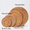 Table Mat Handmade Rattan Creative Placemat Dining Table Bowl Mat Plate Mat Heat Insulating Mat Non-Slip Mat Simple Fashion